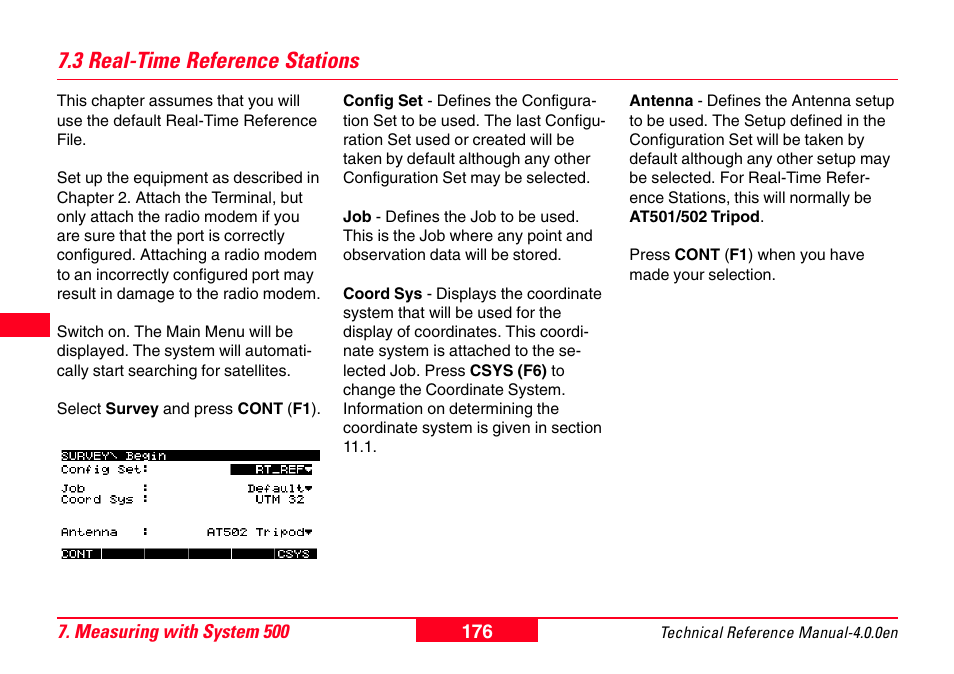 3 real-time reference stations | Leica Geosystems GPS System 500 - Technical Reference Manual User Manual | Page 176 / 391
