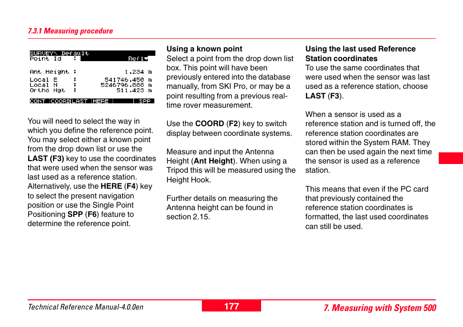 1 measuring procedure | Leica Geosystems GPS System 500 - Technical Reference Manual User Manual | Page 177 / 391