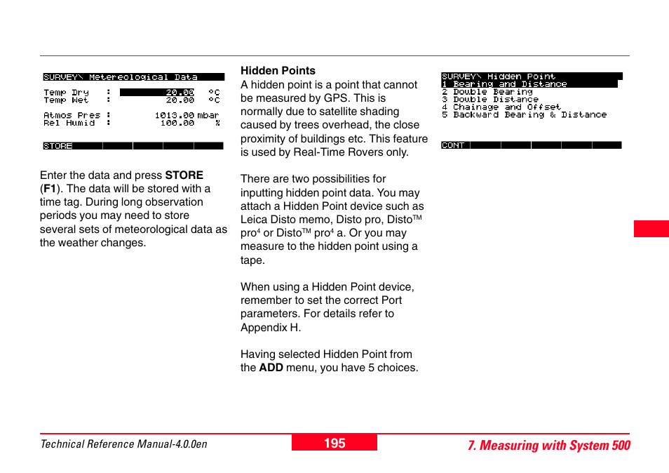 Leica Geosystems GPS System 500 - Technical Reference Manual User Manual | Page 195 / 391