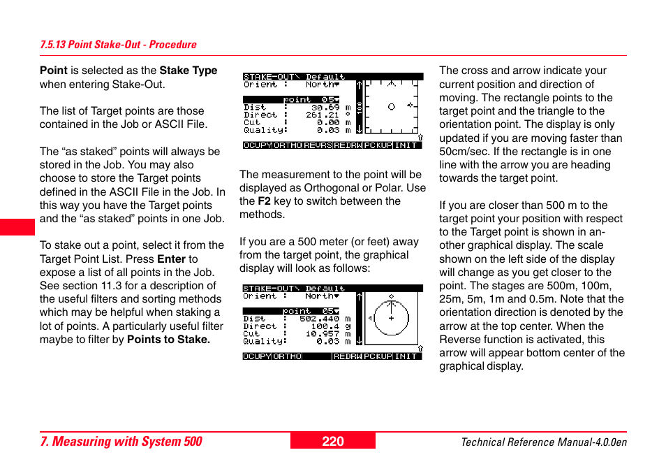 13 point stake-out - procedure | Leica Geosystems GPS System 500 - Technical Reference Manual User Manual | Page 220 / 391