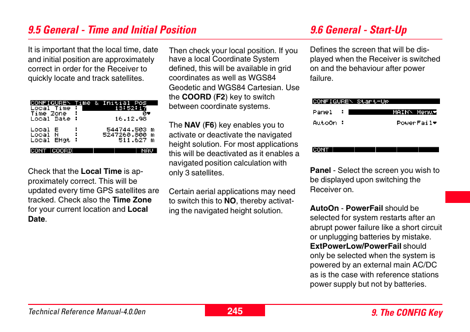 5 general - time and initial position, 6 general - start-up | Leica Geosystems GPS System 500 - Technical Reference Manual User Manual | Page 245 / 391