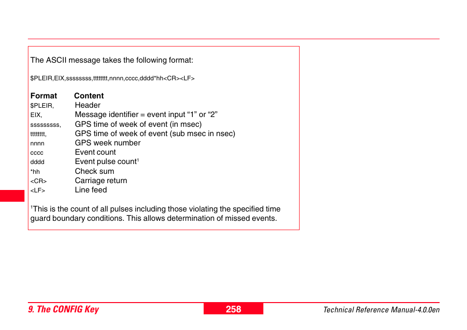 258 9. the config key | Leica Geosystems GPS System 500 - Technical Reference Manual User Manual | Page 258 / 391