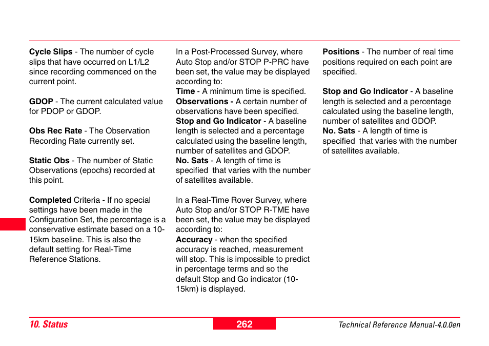 Leica Geosystems GPS System 500 - Technical Reference Manual User Manual | Page 262 / 391