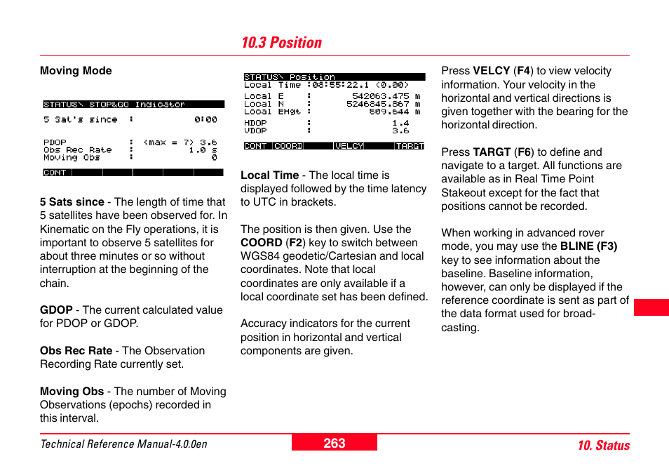 3 position | Leica Geosystems GPS System 500 - Technical Reference Manual User Manual | Page 263 / 391