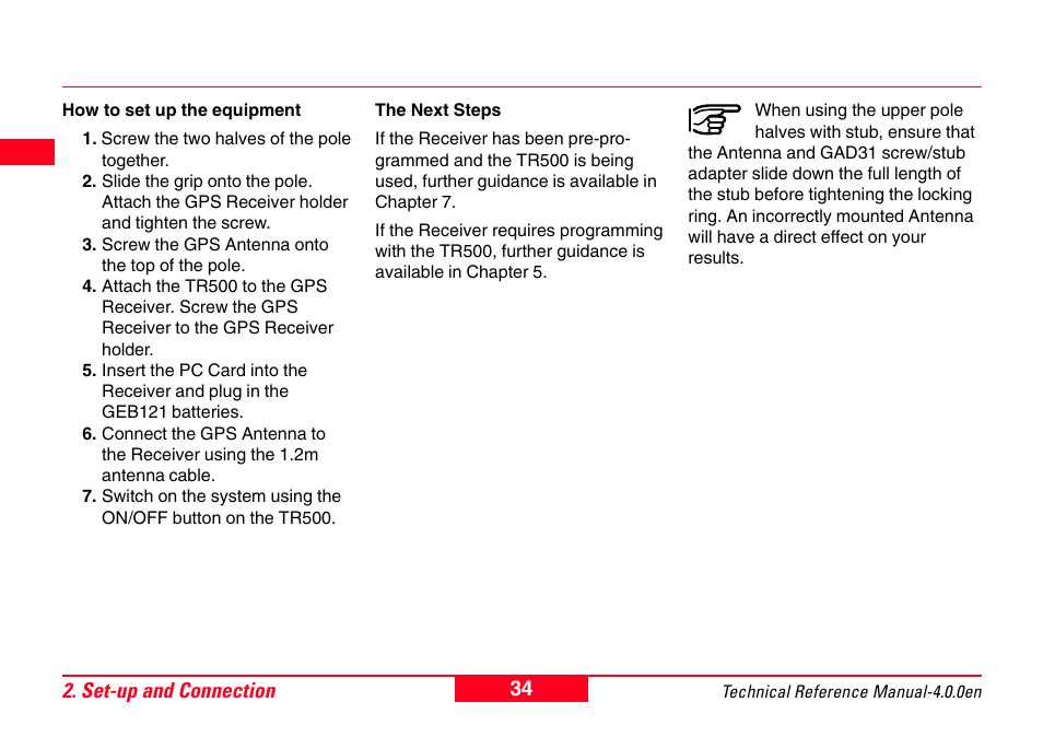 Leica Geosystems GPS System 500 - Technical Reference Manual User Manual | Page 34 / 391