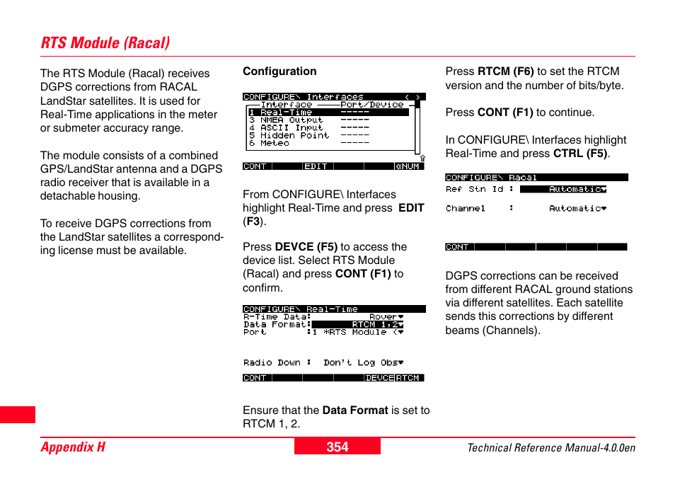 Rts module (racal) | Leica Geosystems GPS System 500 - Technical Reference Manual User Manual | Page 354 / 391