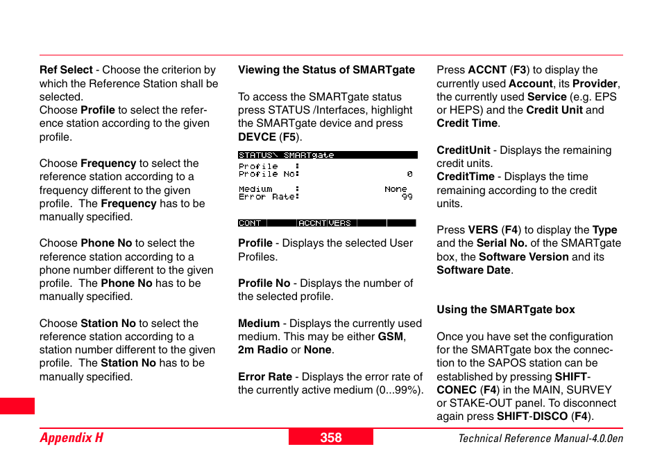 Leica Geosystems GPS System 500 - Technical Reference Manual User Manual | Page 358 / 391