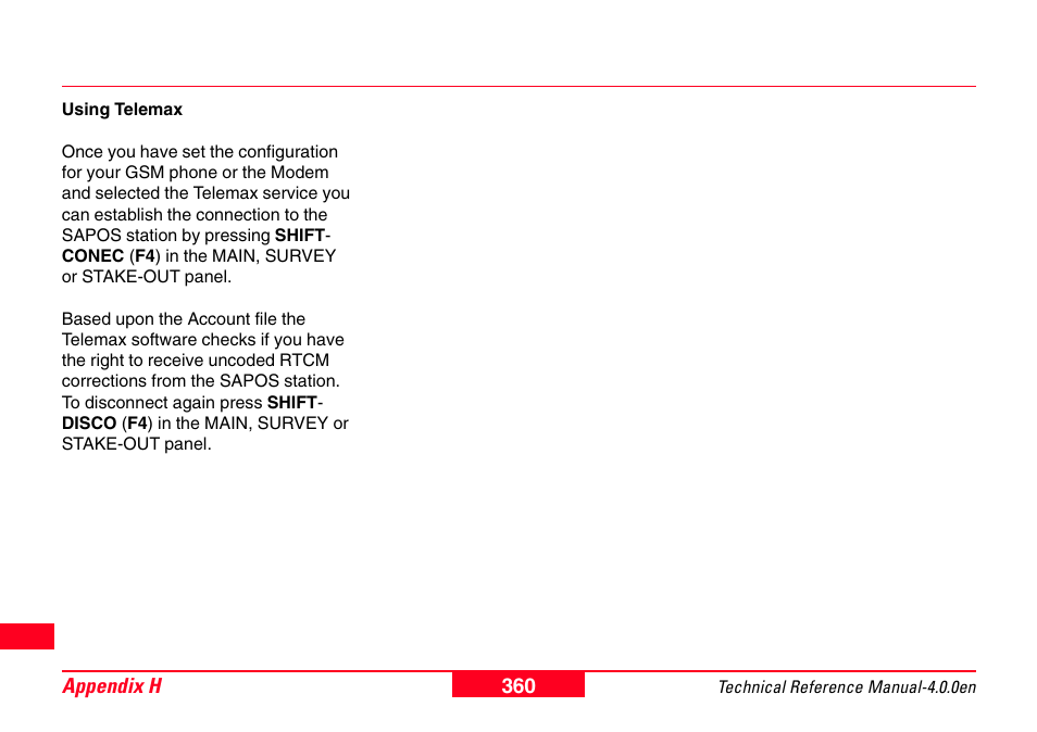 Leica Geosystems GPS System 500 - Technical Reference Manual User Manual | Page 360 / 391