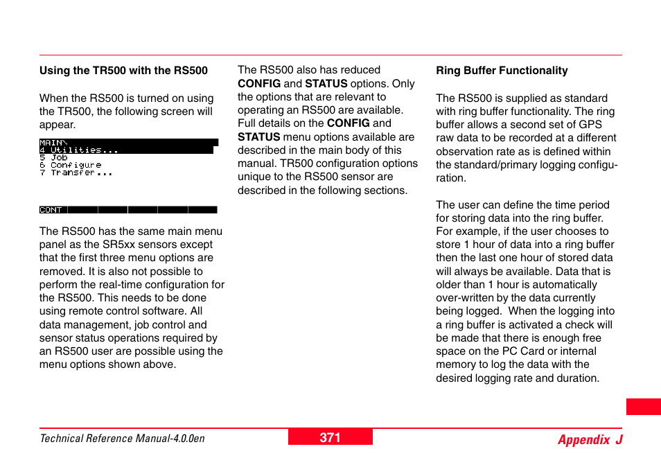 Leica Geosystems GPS System 500 - Technical Reference Manual User Manual | Page 371 / 391