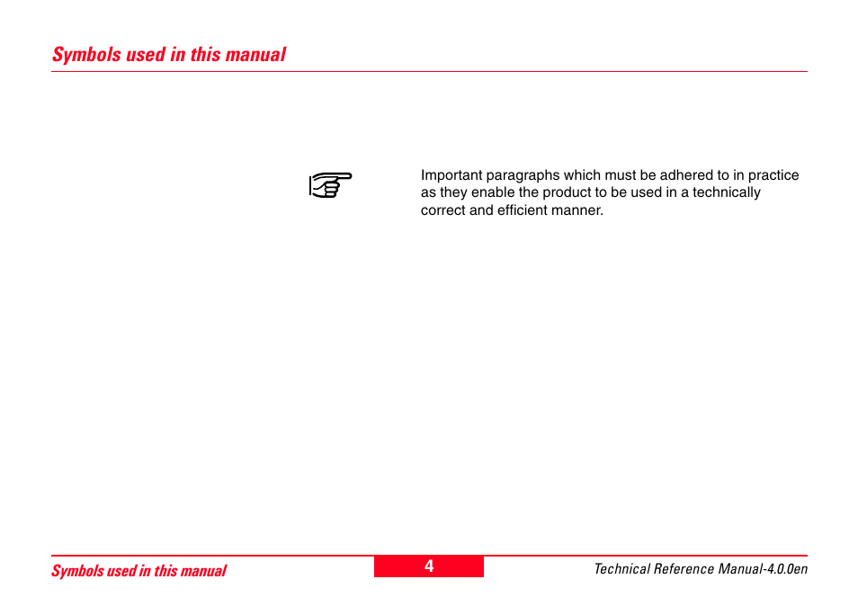 Symbols used in this manual | Leica Geosystems GPS System 500 - Technical Reference Manual User Manual | Page 4 / 391