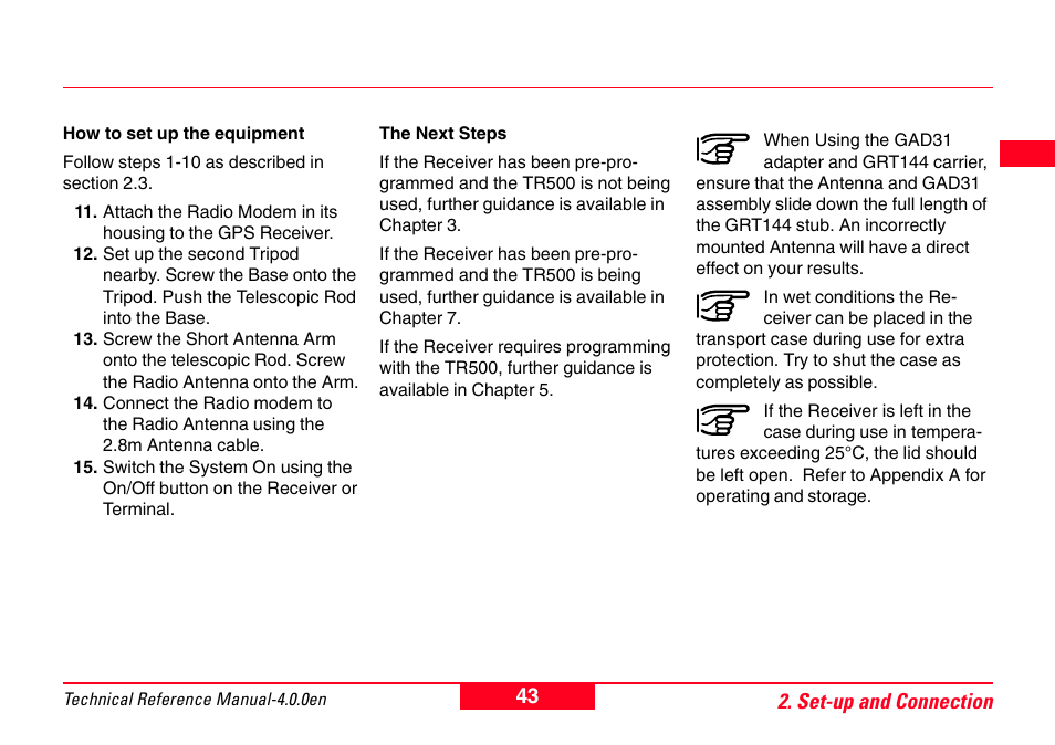 Leica Geosystems GPS System 500 - Technical Reference Manual User Manual | Page 43 / 391