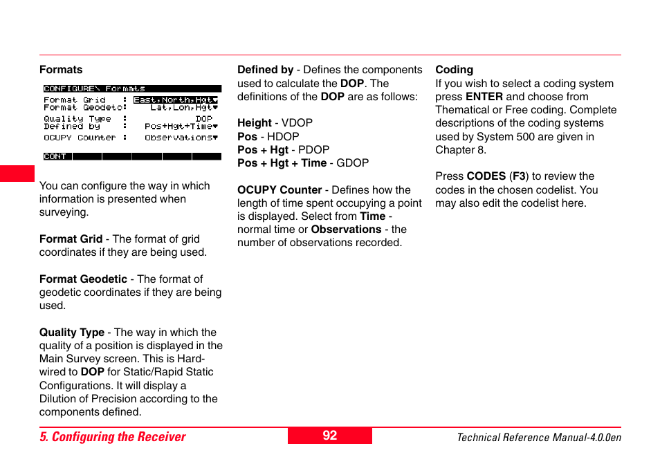 Leica Geosystems GPS System 500 - Technical Reference Manual User Manual | Page 92 / 391
