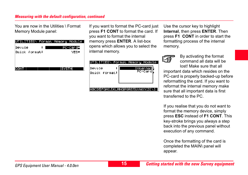 Leica Geosystems GPS System 500 Equipment - User Manual User Manual | Page 15 / 62