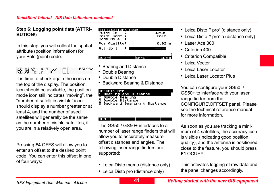 Leica Geosystems GPS System 500 Equipment - User Manual User Manual | Page 41 / 62