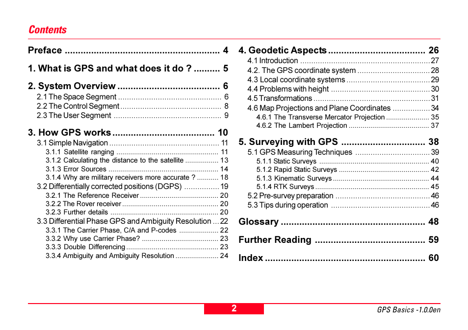 Leica Geosystems GPS Basics User Manual | Page 2 / 64