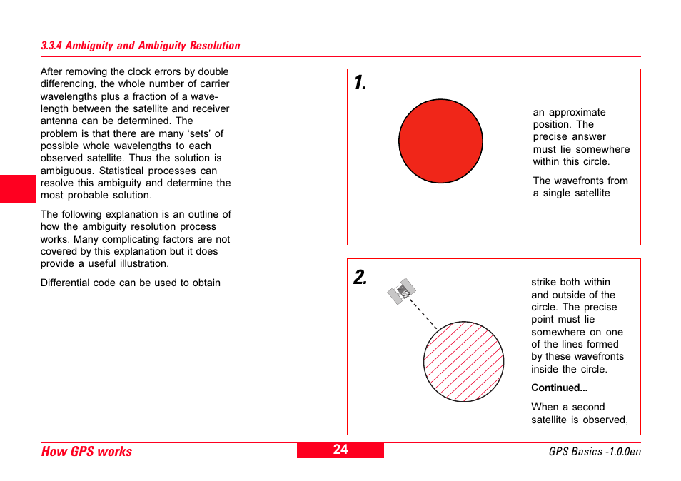 4 ambiguity and ambiguity resolution, Ambiguity, How gps works 4 | Leica Geosystems GPS Basics User Manual | Page 24 / 64