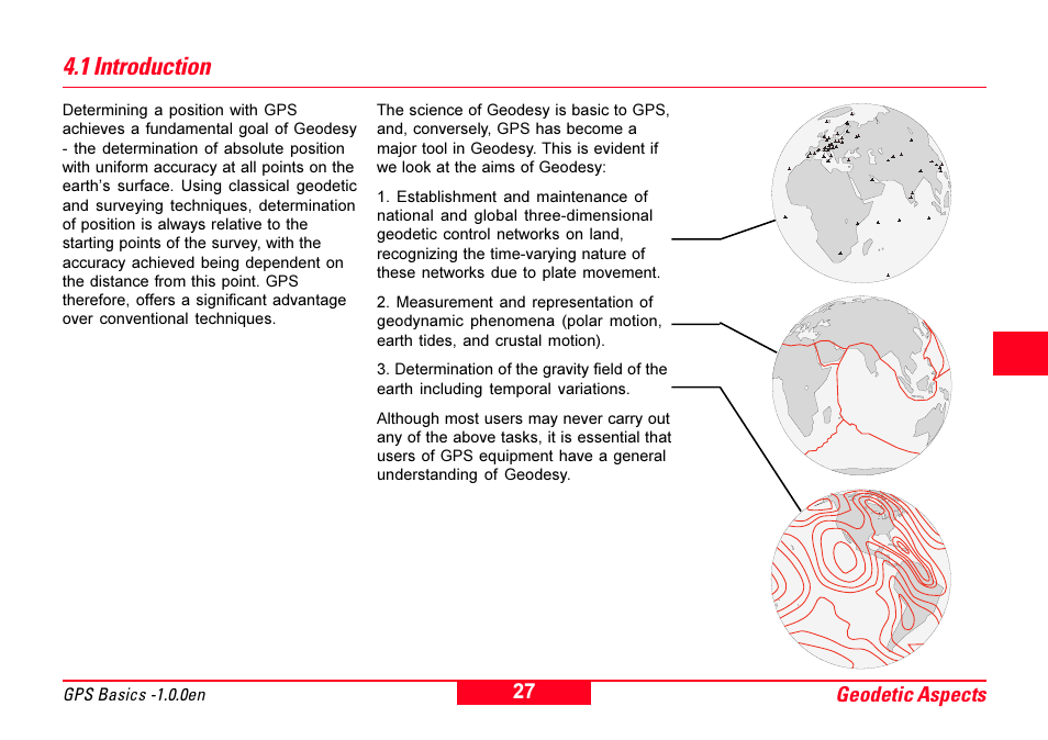 1 introduction, Geodetic aspects | Leica Geosystems GPS Basics User Manual | Page 27 / 64