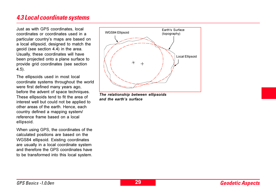 3 local coordinate systems, Local, Geodetic aspects | Leica Geosystems GPS Basics User Manual | Page 29 / 64