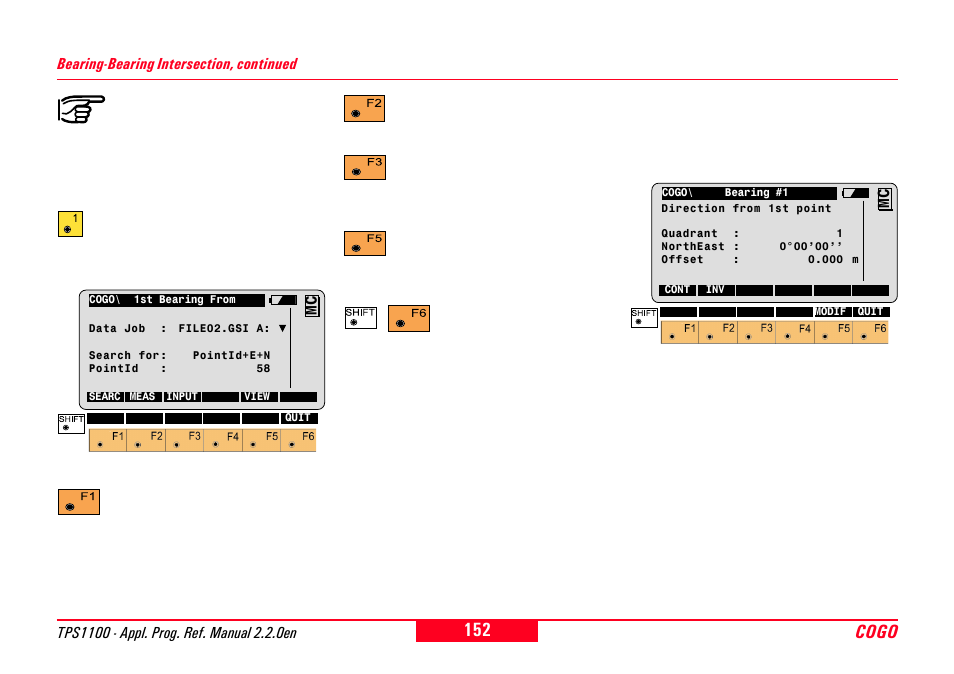 Cogo | Leica Geosystems TPS1100 Professional Series - Reference Manual User Manual | Page 152 / 272