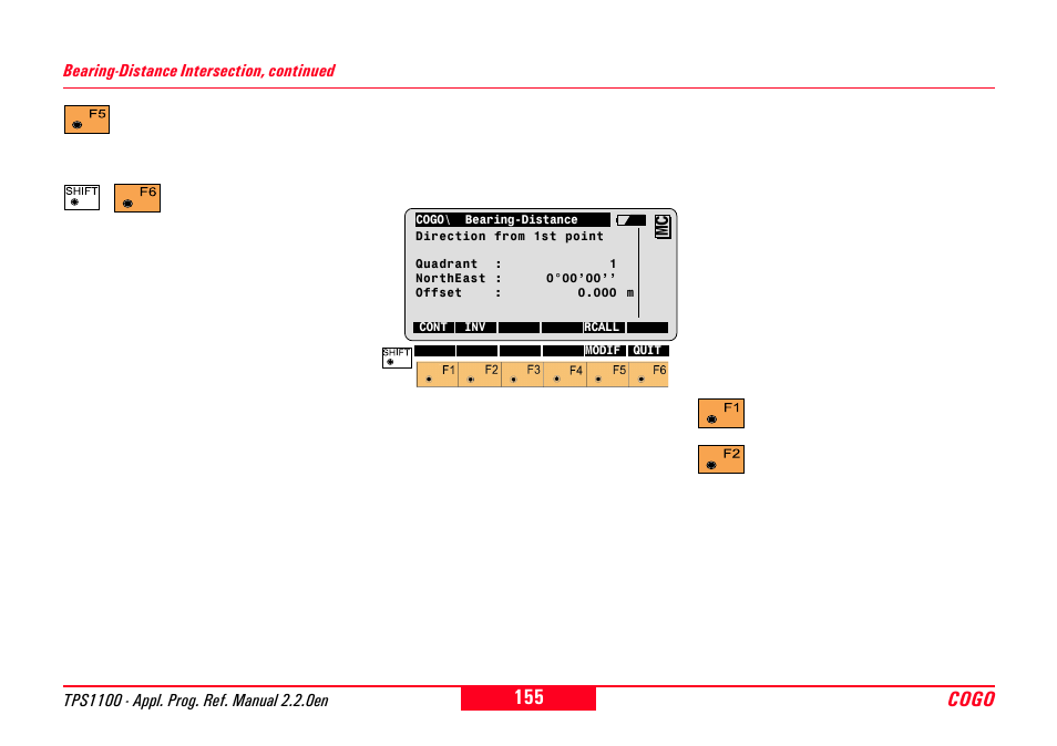 Cogo | Leica Geosystems TPS1100 Professional Series - Reference Manual User Manual | Page 155 / 272
