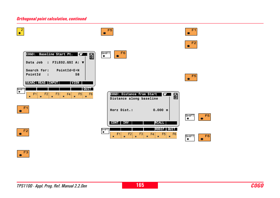 Cogo | Leica Geosystems TPS1100 Professional Series - Reference Manual User Manual | Page 165 / 272