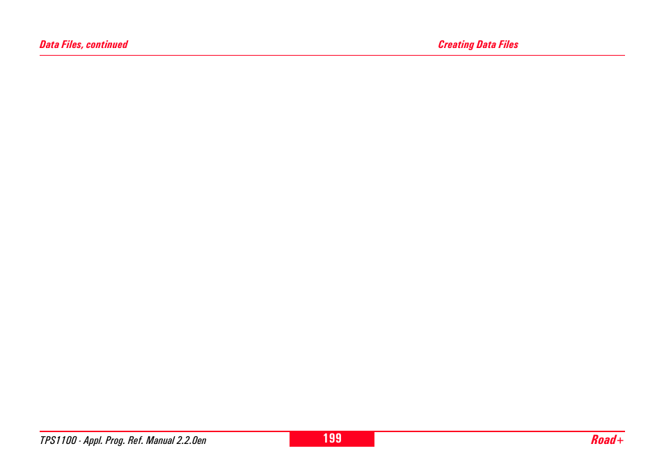 Creating data files | Leica Geosystems TPS1100 Professional Series - Reference Manual User Manual | Page 199 / 272
