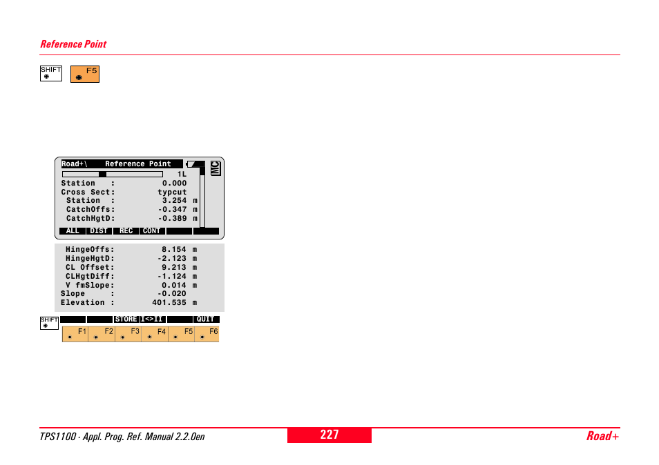 Reference point, Road | Leica Geosystems TPS1100 Professional Series - Reference Manual User Manual | Page 227 / 272