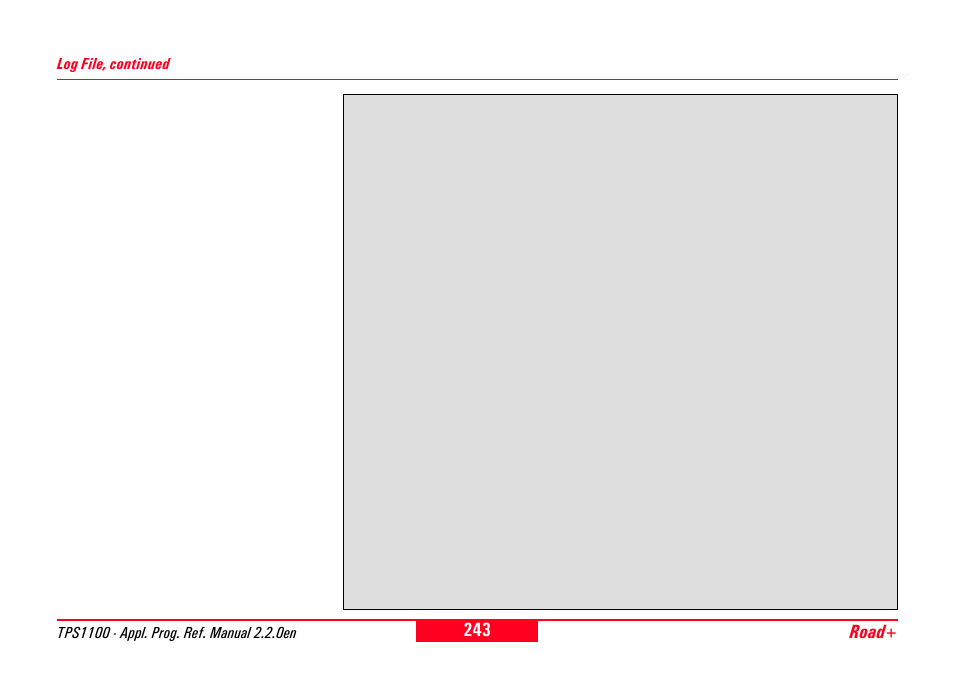 Road | Leica Geosystems TPS1100 Professional Series - Reference Manual User Manual | Page 243 / 272