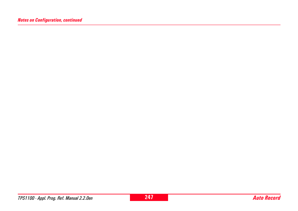 Leica Geosystems TPS1100 Professional Series - Reference Manual User Manual | Page 247 / 272