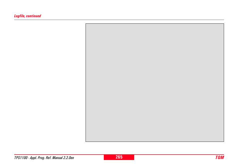 Leica Geosystems TPS1100 Professional Series - Reference Manual User Manual | Page 265 / 272