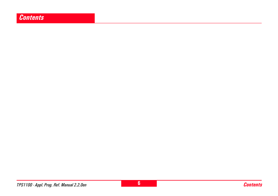 Leica Geosystems TPS1100 Professional Series - Reference Manual User Manual | Page 6 / 272