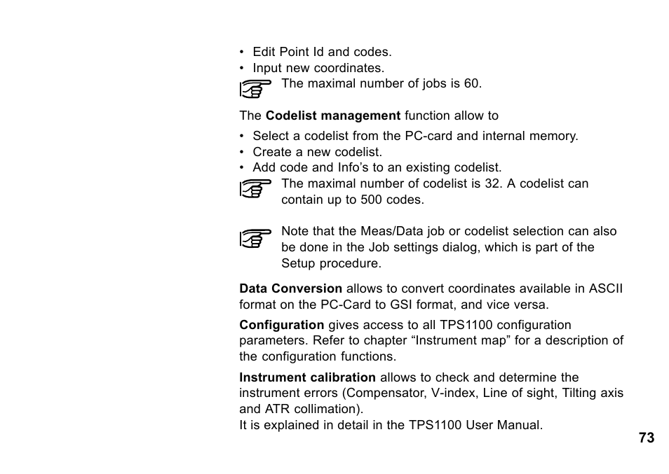 Leica Geosystems TPS1100 Professional Series - System Field Manual User Manual | Page 73 / 106
