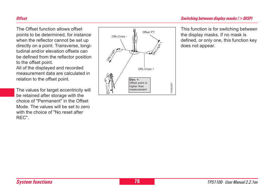 78 system functions | Leica Geosystems TPS1100 Professional Series - User Manual User Manual | Page 78 / 160