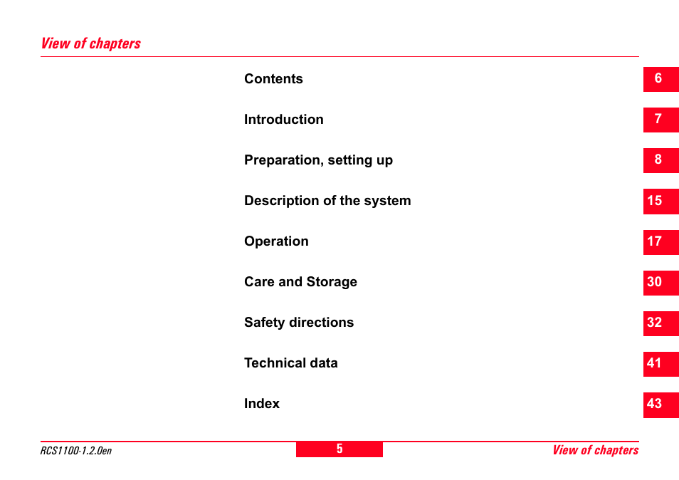 Leica Geosystems RCS1100 Series User Manual | Page 5 / 44