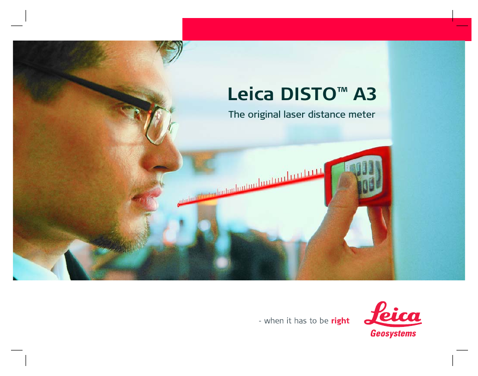 Leica Geosystems Leica DISTO A3 User Manual | 10 pages
