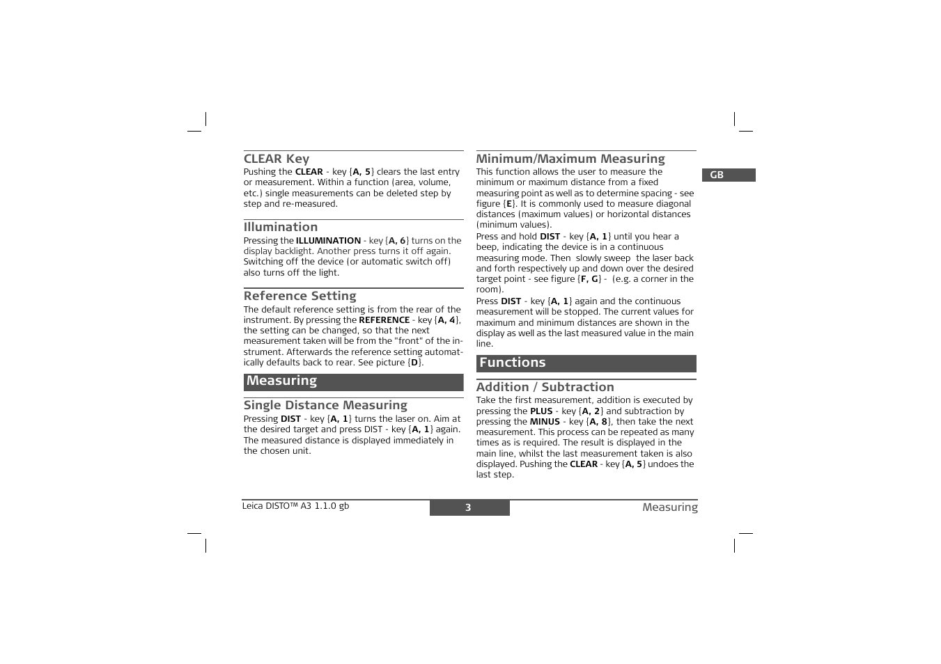 Leica Geosystems Leica DISTO A3 User Manual | Page 6 / 10