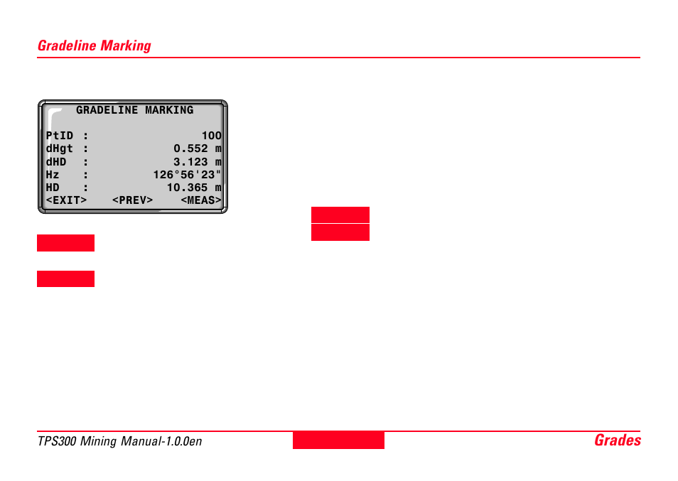 Gradeline marking, Grades 20 | Leica Geosystems TPS300 Basic Series User Manual | Page 20 / 32