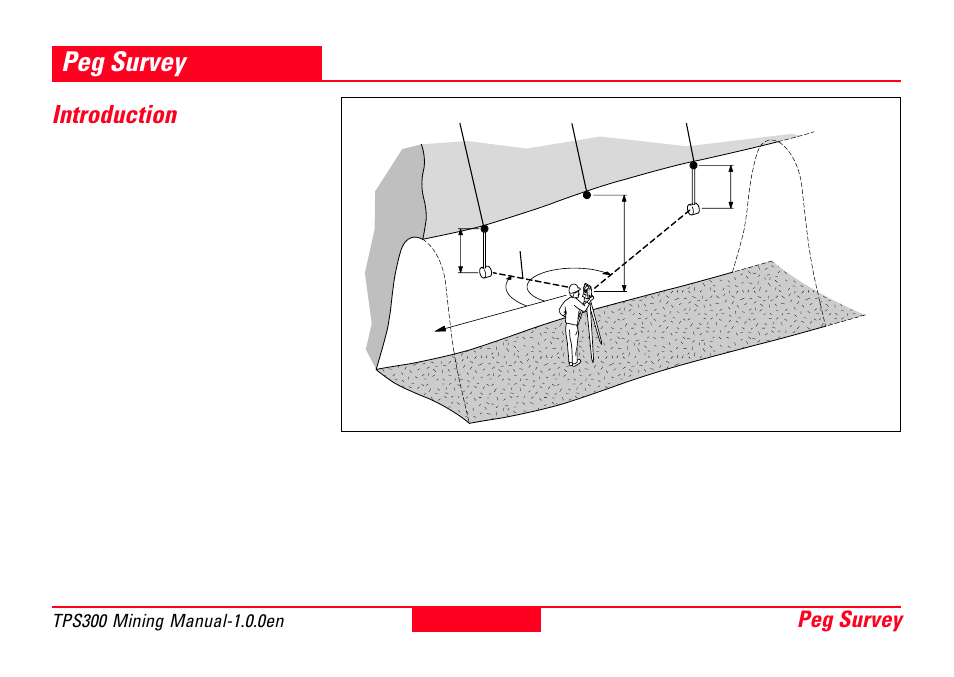 Peg survey, Introduction, Peg survey 6 | Leica Geosystems TPS300 Basic Series User Manual | Page 6 / 32
