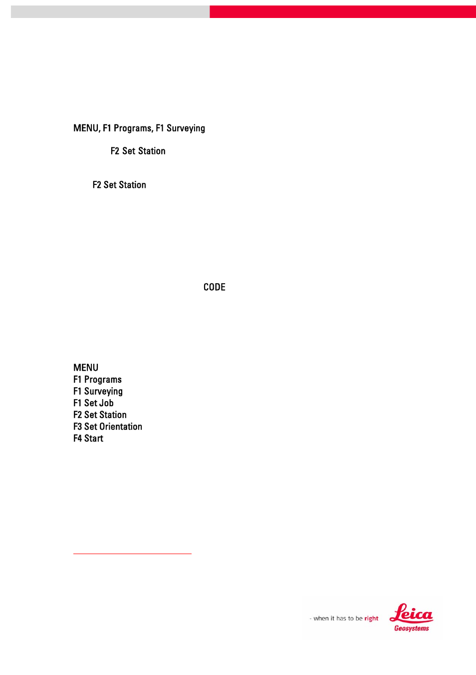 Surveying, Codes, Typical usage | Leica Geosystems TPS800 DXF Export User Manual | Page 5 / 5