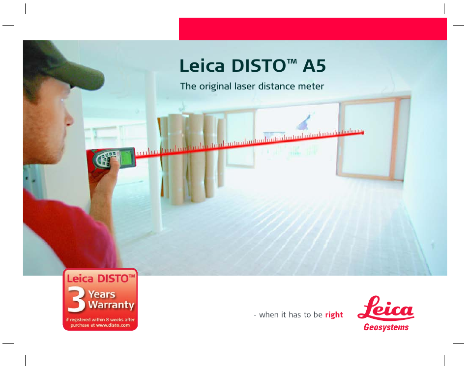 Leica Geosystems Leica DISTO A5 User Manual | 14 pages
