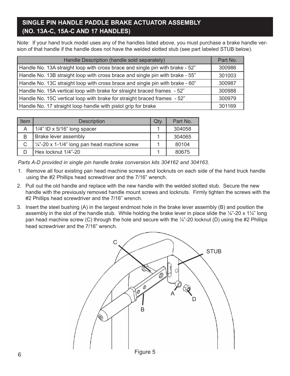 Magliner BRAKE TRUCK Y-Cable User Manual | Page 6 / 8