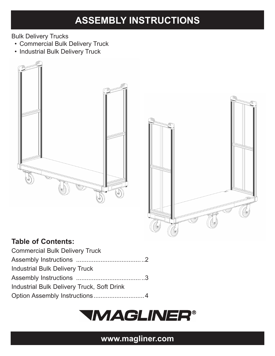 Magliner BULK DELIVERY TRUCKS COMMERCIAL AND INDUSTRIAL User Manual | 4 pages