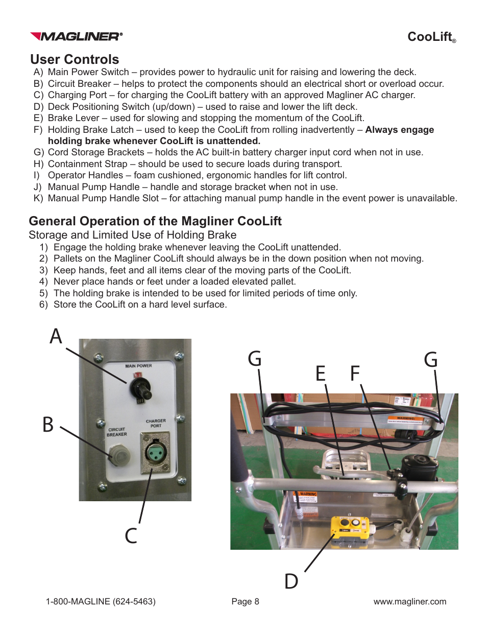 Magliner COOLIFT User Manual | Page 8 / 28