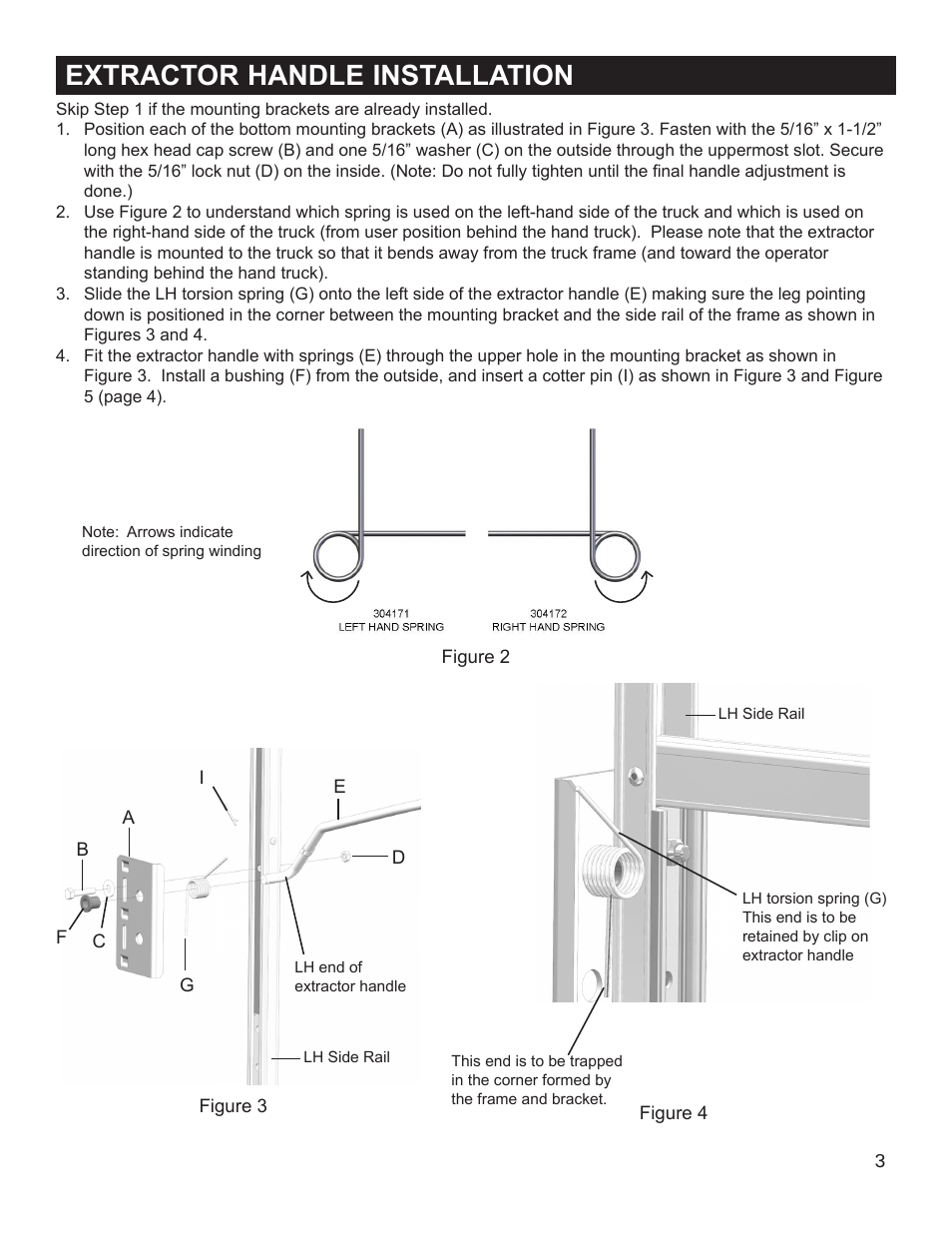 Extractor handle installation | Magliner EXTRACTOR HANDLE User Manual | Page 3 / 4