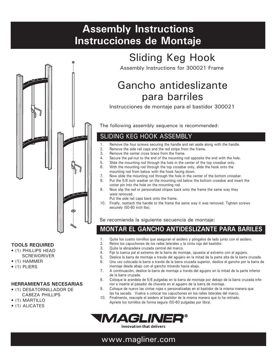 Magliner KEG HOOK User Manual | 2 pages