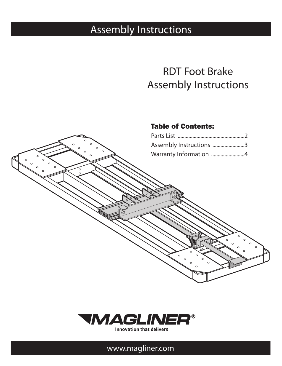 Magliner RDT BRAKE User Manual | 4 pages