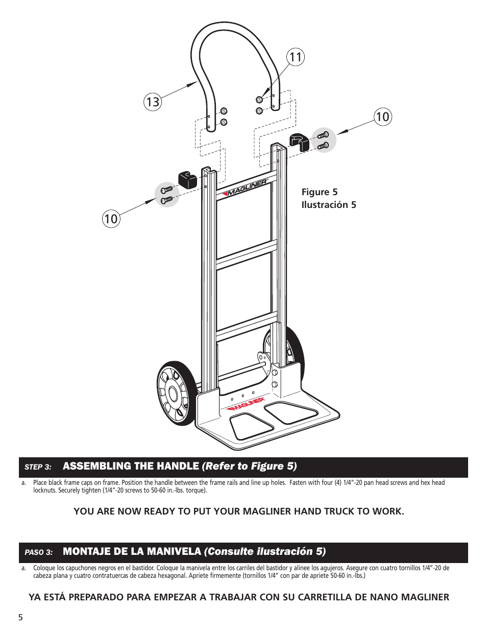 Magliner STANDARD TWO WHEEL HAND TRUCK User Manual | Page 5 / 6