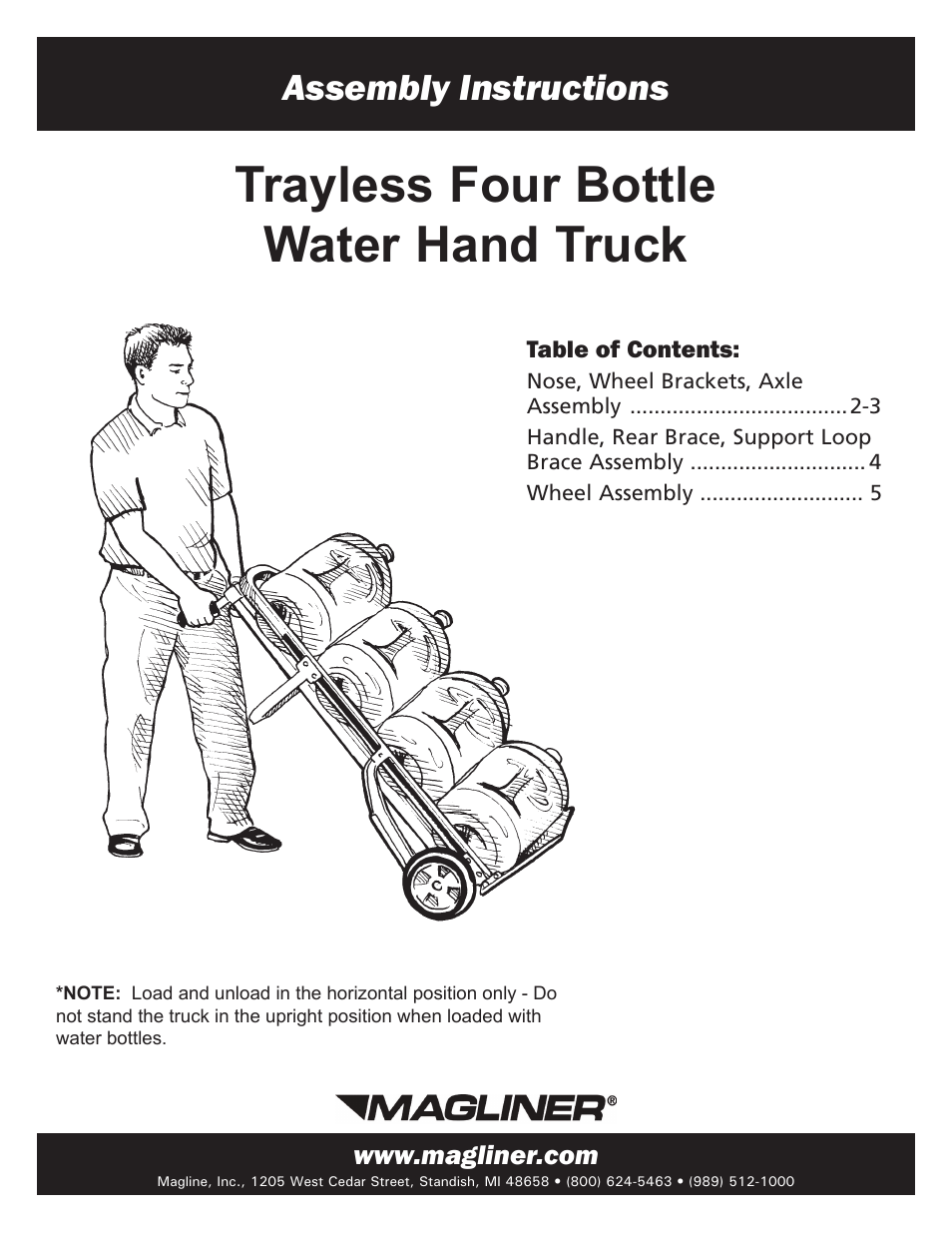 Magliner TRAYLESS BOTTLED WATER HAND TRUCKS User Manual | 5 pages