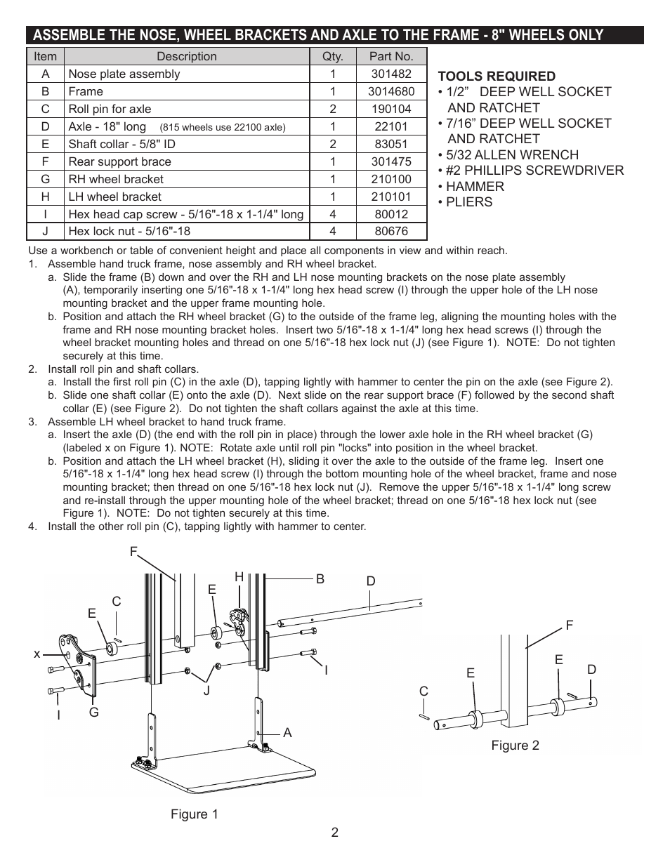 Magliner TRAYLESS BOTTLED WATER HAND TRUCKS User Manual | Page 2 / 5