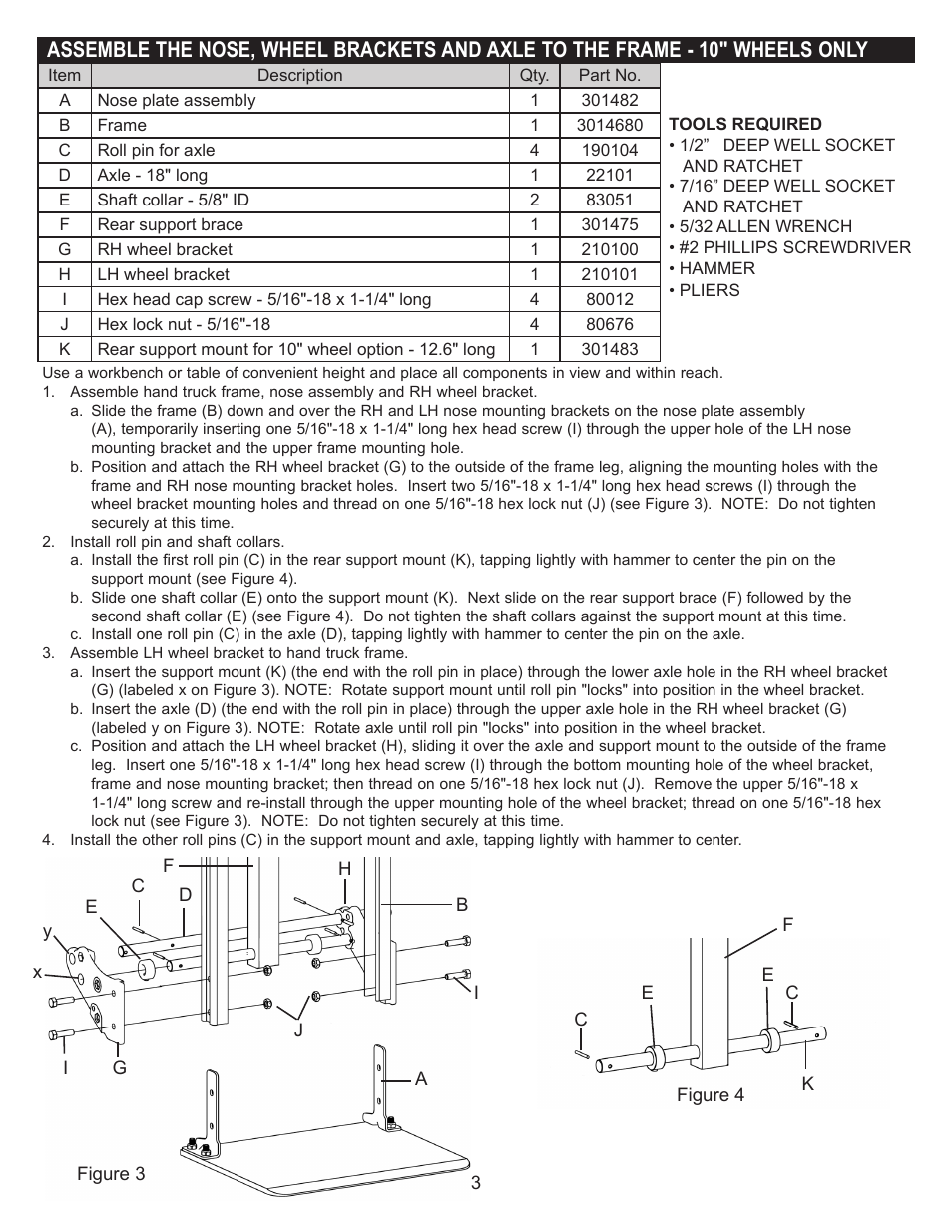 Magliner TRAYLESS BOTTLED WATER HAND TRUCKS User Manual | Page 3 / 5